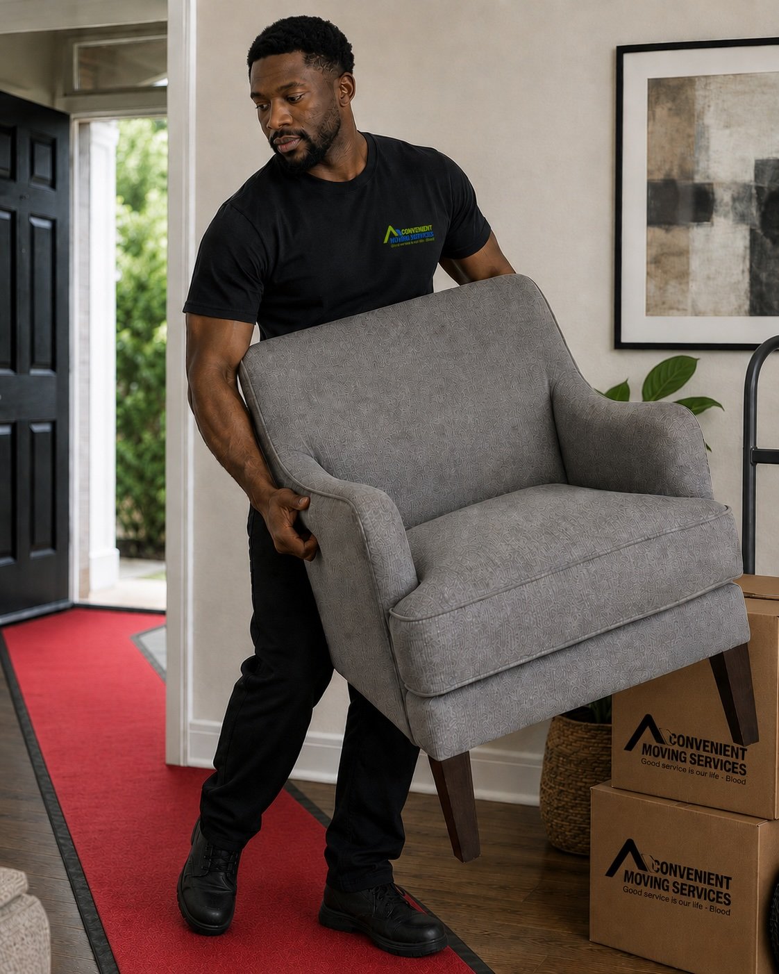 Delivery service carrying chair